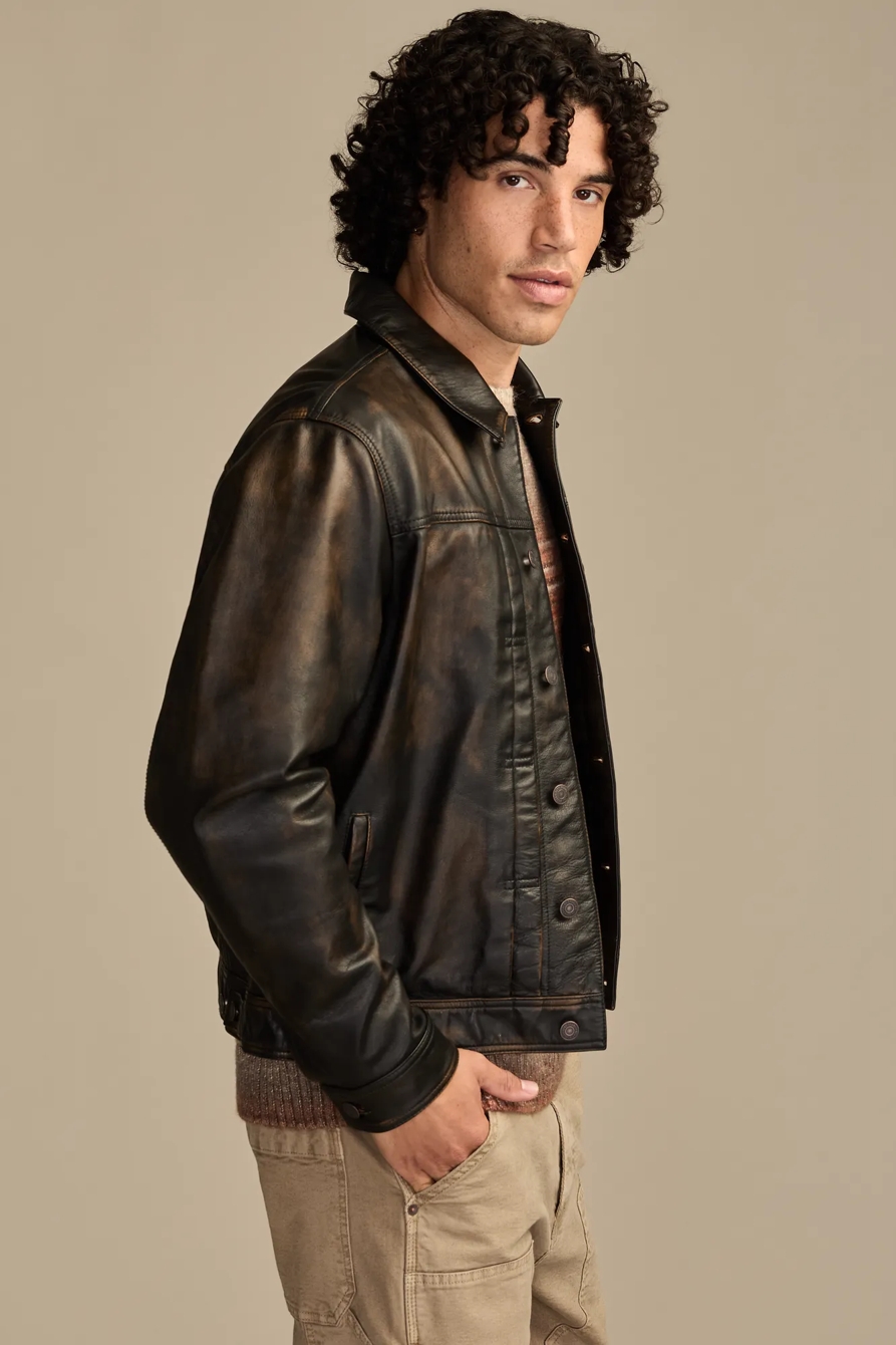 DISTRESSED LEATHER TRUCKER, image 4