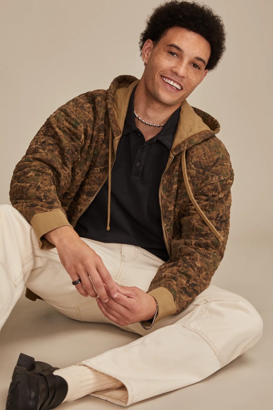 QUILTED FIELD CAMO HOODIE, image 5