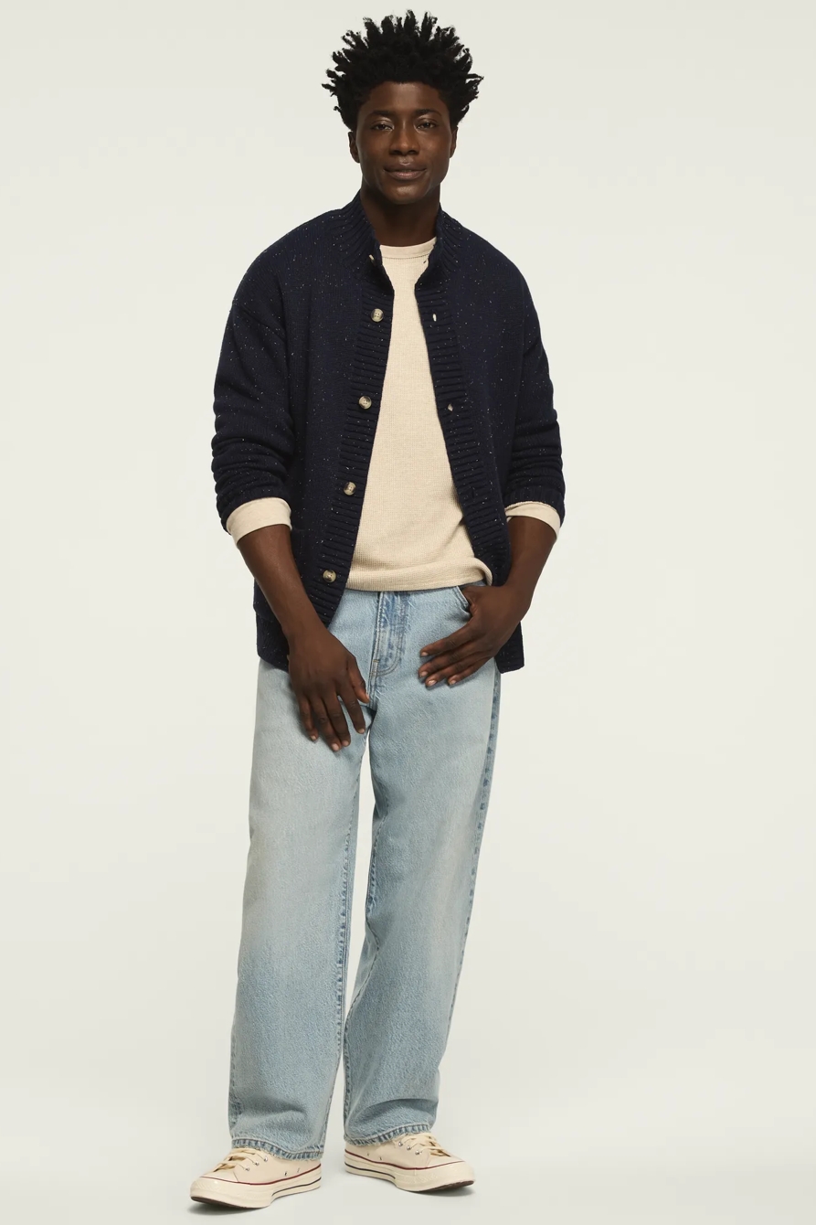 MOCK NECK BUTTON CARDIGAN, image 2