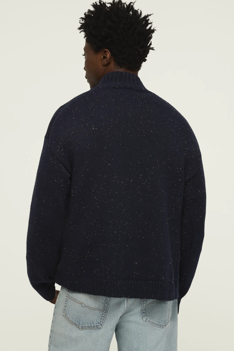 MOCK NECK BUTTON CARDIGAN, image 3