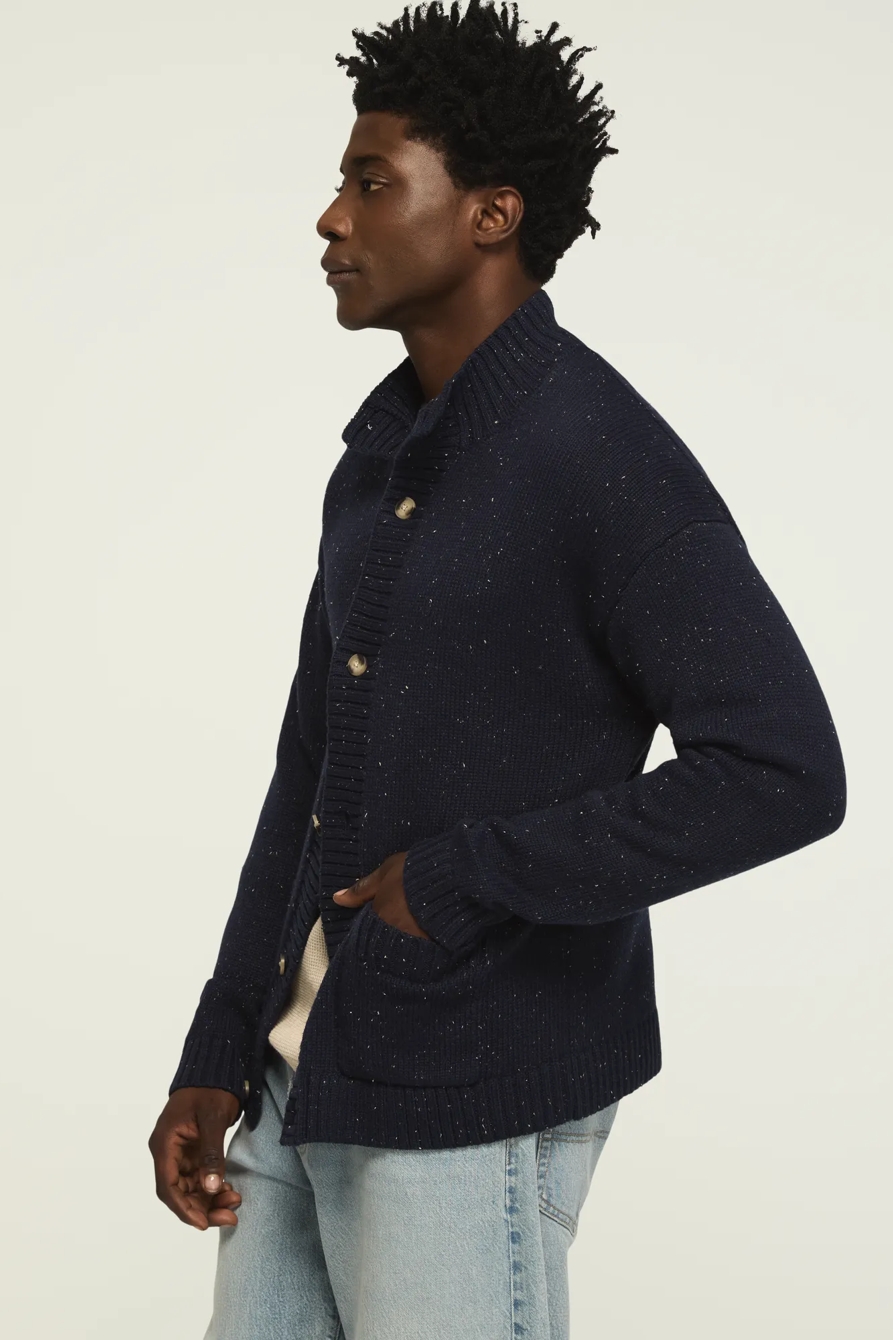 MOCK NECK BUTTON CARDIGAN, image 4