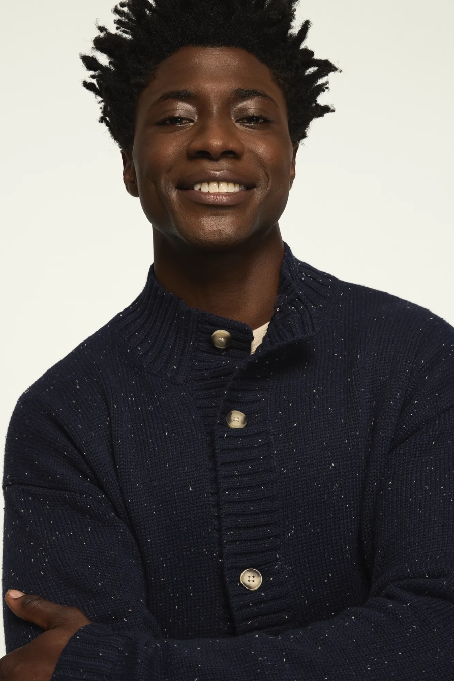 MOCK NECK BUTTON CARDIGAN, image 5