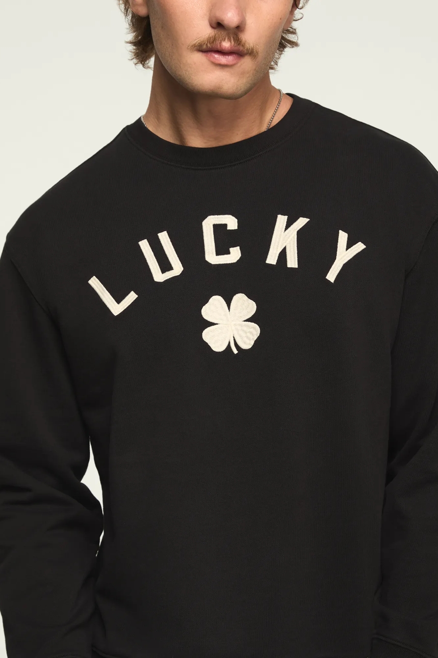 LUCKY CLOVER FLEECE CREWNECK SWEATSHIRT, image 2