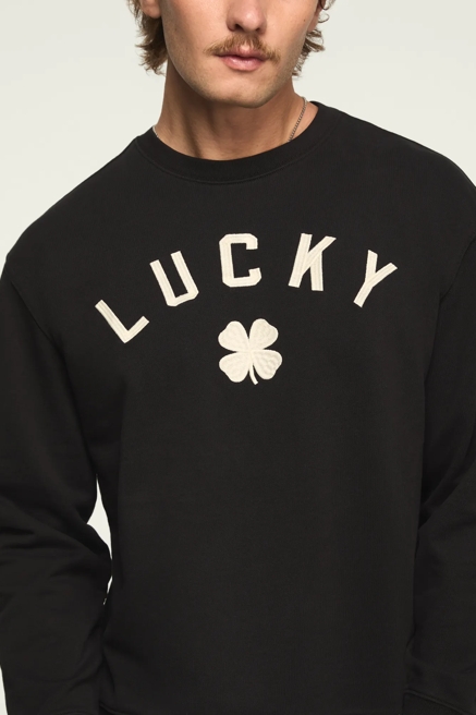 LUCKY CLOVER FLEECE CREWNECK SWEATSHIRT, image 2