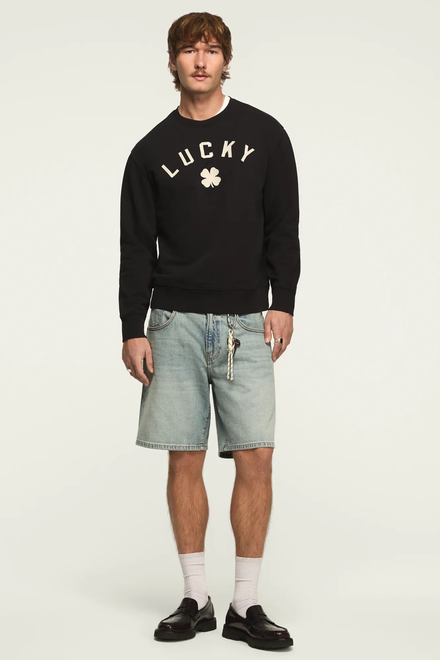 LUCKY CLOVER FLEECE CREWNECK SWEATSHIRT, image 5