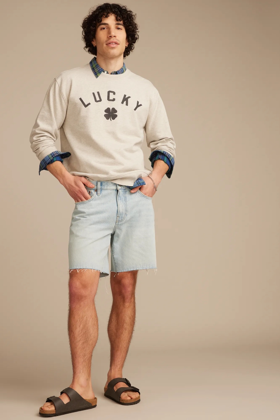 LUCKY CLOVER FLEECE CREWNECK SWEATSHIRT, image 5