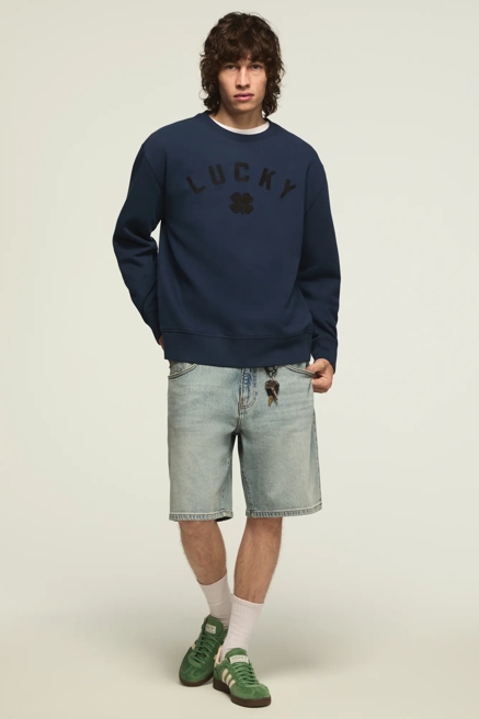 LUCKY CLOVER FLEECE CREWNECK SWEATSHIRT, image 1