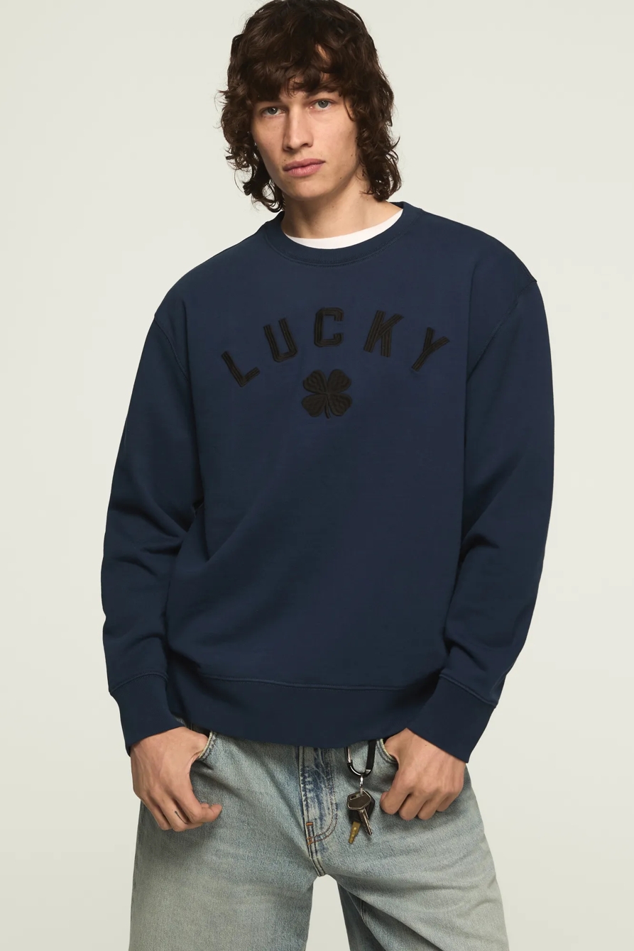 LUCKY CLOVER FLEECE CREWNECK SWEATSHIRT, image 5