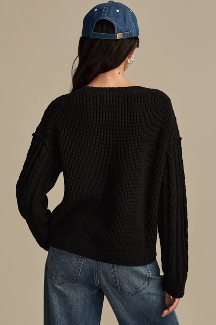 CABLE CREW NECK SWEATER, image 3