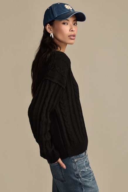 CABLE CREW NECK SWEATER, image 4