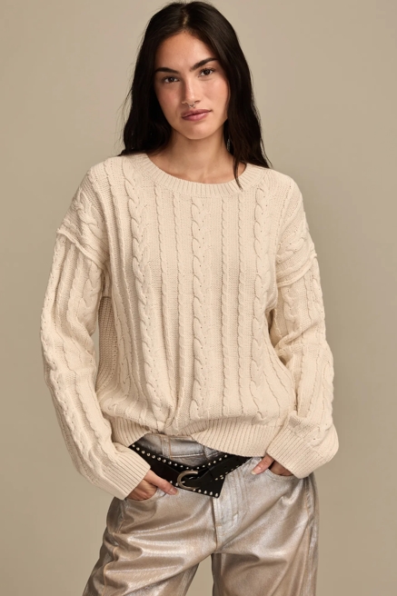CABLE CREW NECK SWEATER, image 1