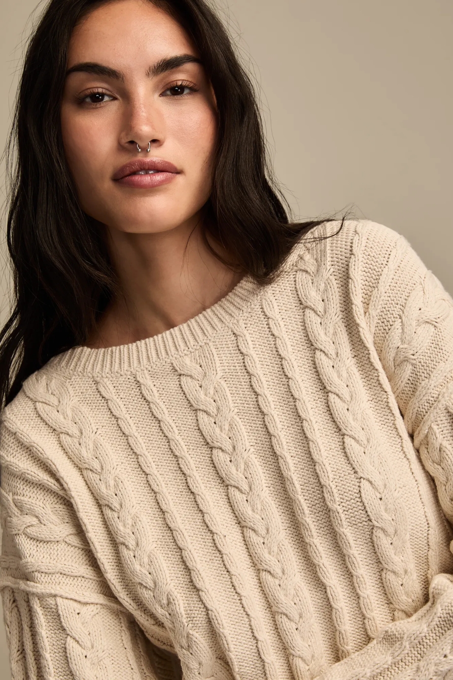CABLE CREW NECK SWEATER, image 5