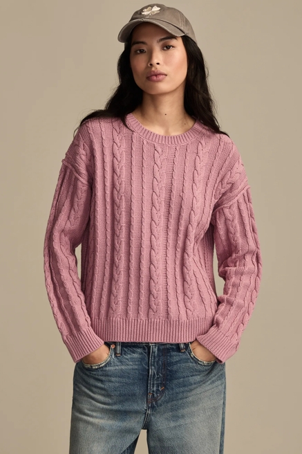 CABLE CREW NECK SWEATER, image 1