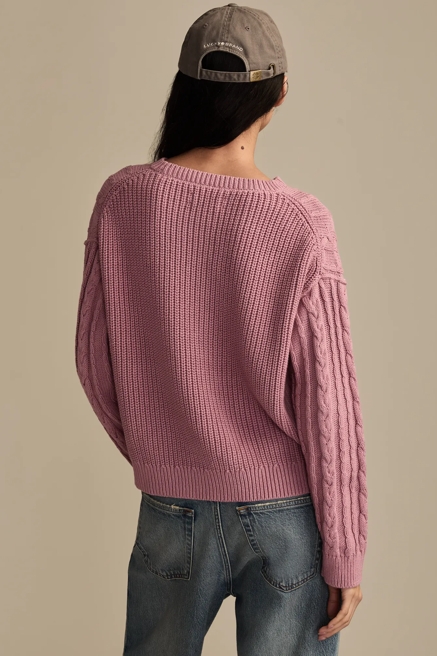 CABLE CREW NECK SWEATER, image 3
