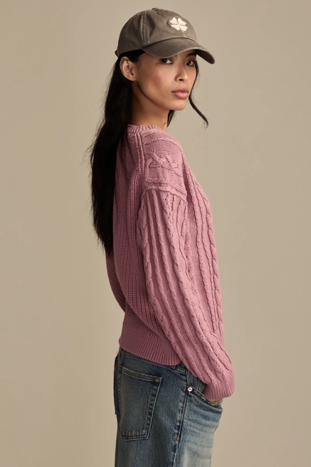 CABLE CREW NECK SWEATER, image 4