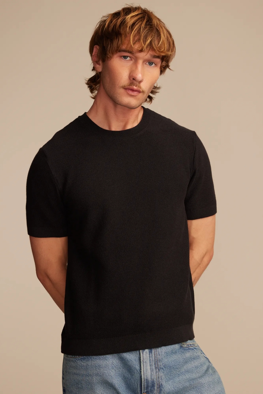 SHORT SLEEVE CREW NECK SWEATER, image 2