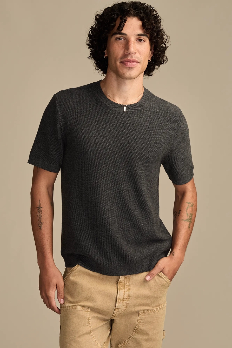 SHORT SLEEVE CREW NECK SWEATER, image 2