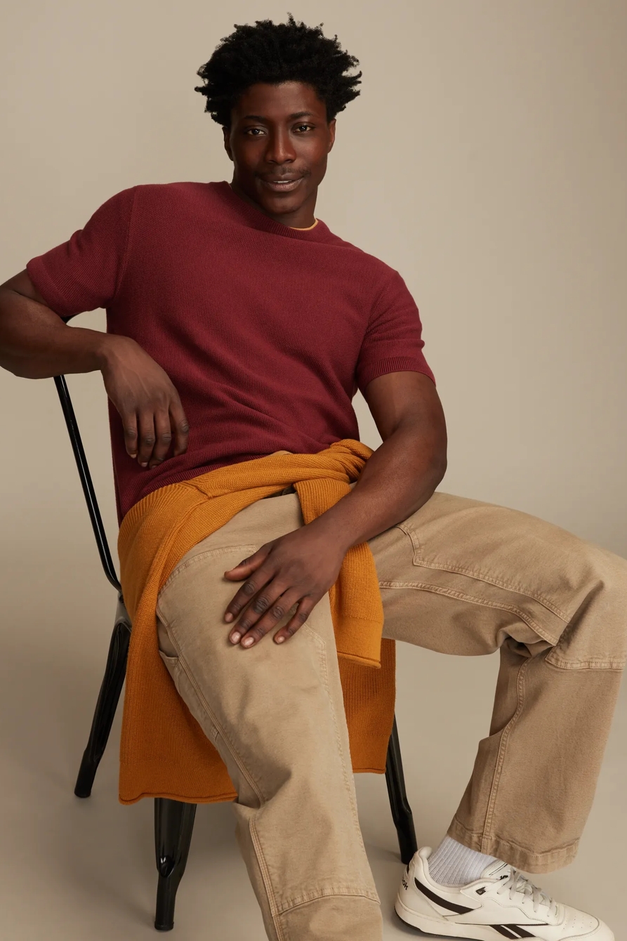 SHORT SLEEVE CREW NECK SWEATER, image 5