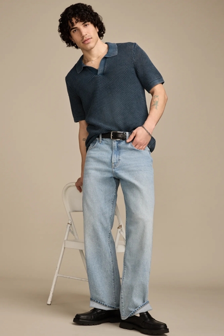 JOHNNY COLLAR POINTELLE SWEATER POLO, image 2