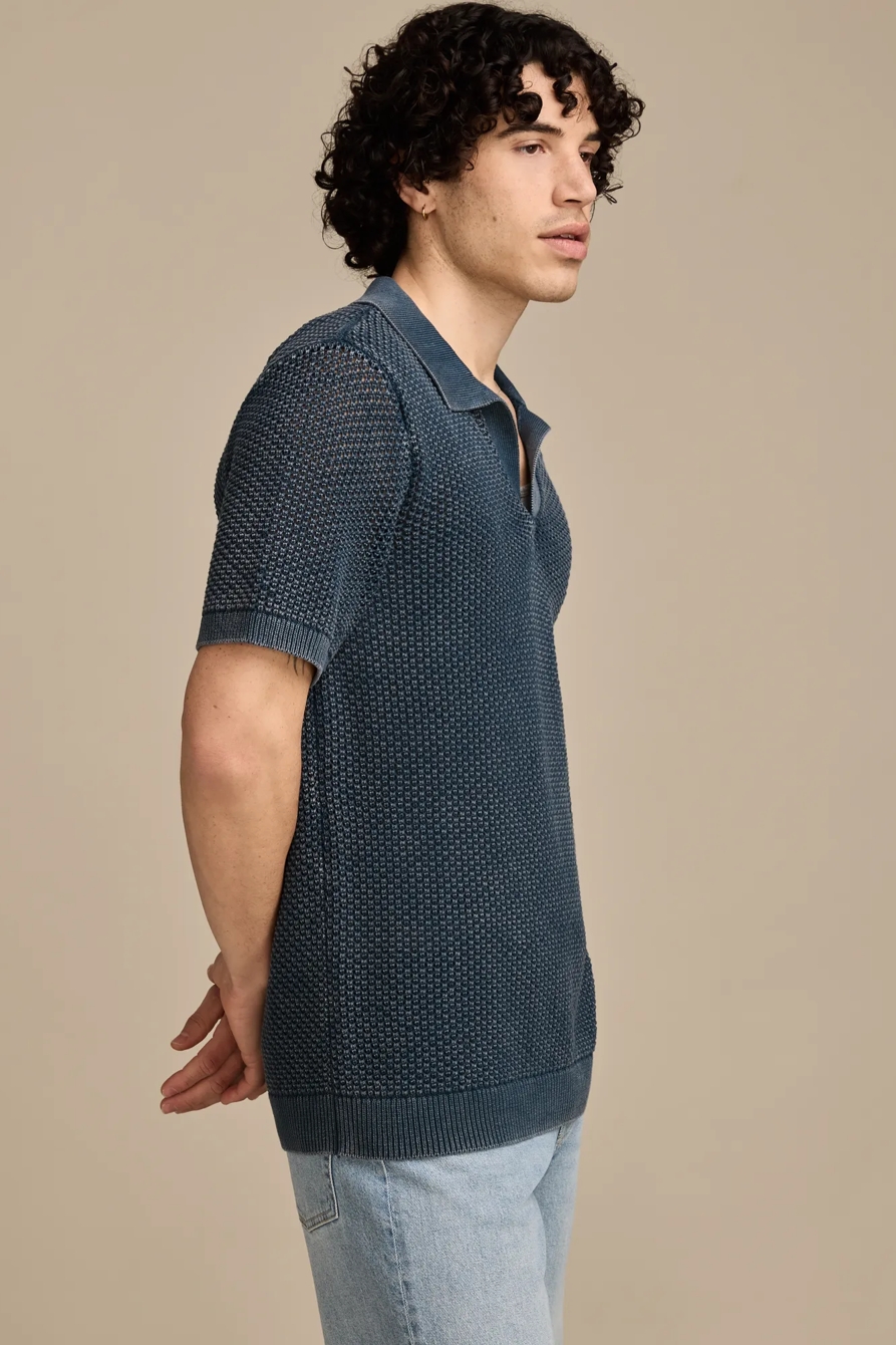 JOHNNY COLLAR POINTELLE SWEATER POLO, image 4