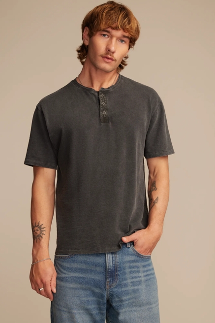 COLE HAUSER WEEKEND SLUB SHORT SLEEVE HENLEY, image 1