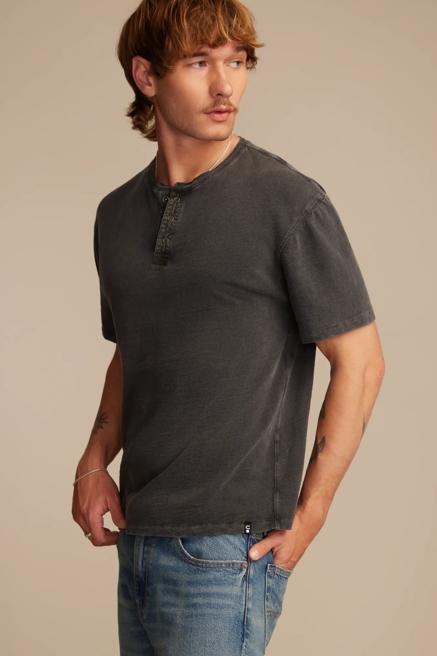 COLE HAUSER WEEKEND SLUB SHORT SLEEVE HENLEY, image 4
