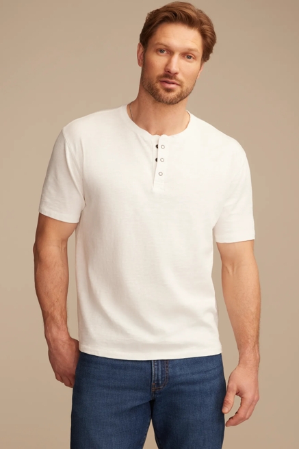 COLE HAUSER WEEKEND SLUB SHORT SLEEVE HENLEY, image 1