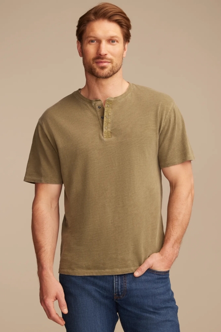 COLE HAUSER WEEKEND SLUB SHORT SLEEVE HENLEY, image 1