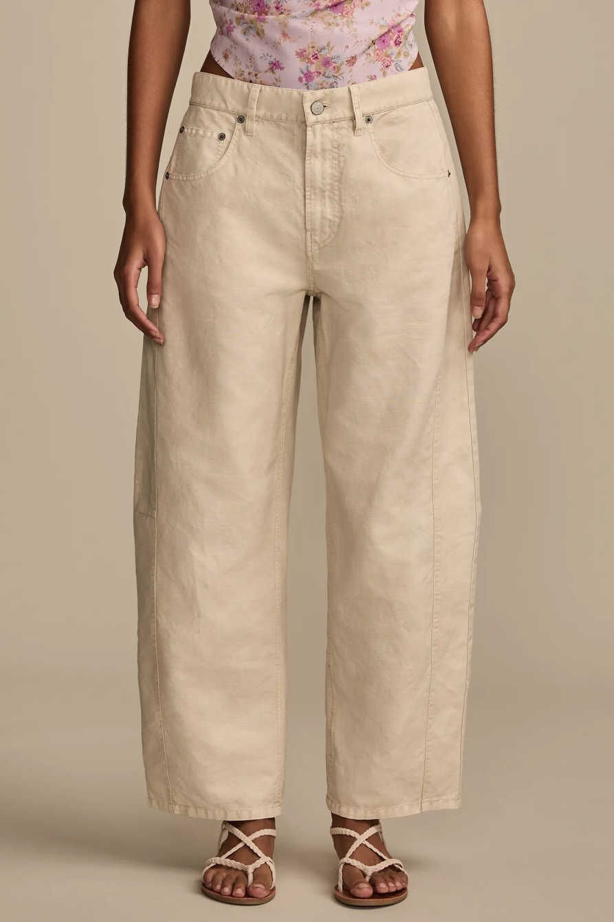 LINEN BARREL PANT, image 2