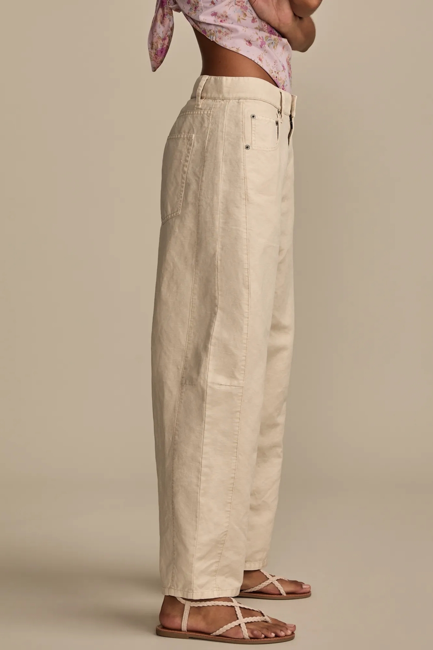 LINEN BARREL PANT, image 4