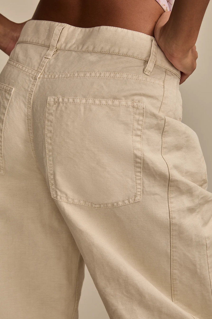 LINEN BARREL PANT, image 6