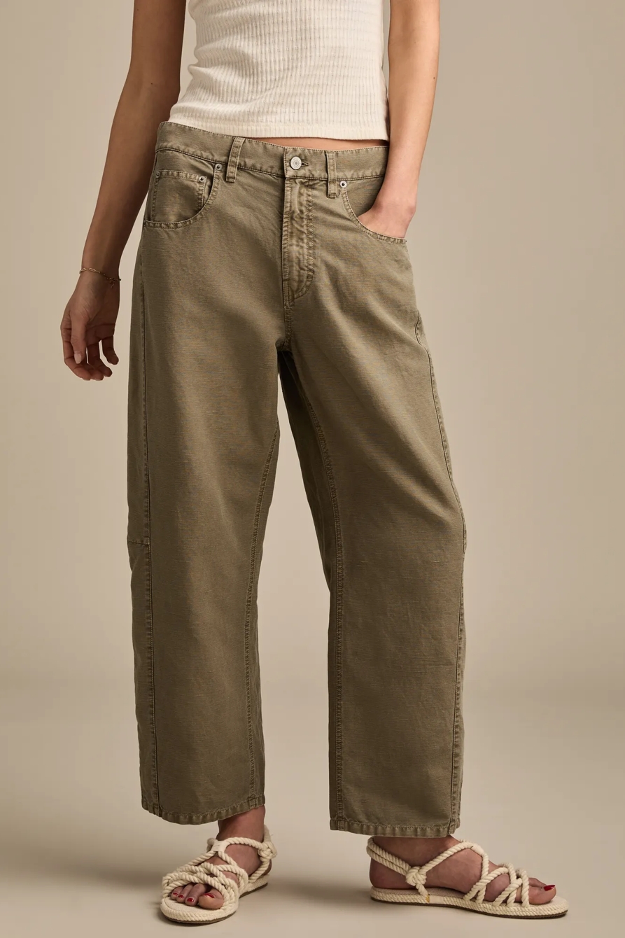 LINEN BARREL PANT, image 2