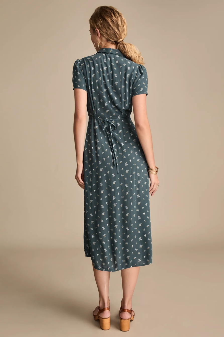 COLLARED BUTTON THROUGH MIDI DRESS, image 5