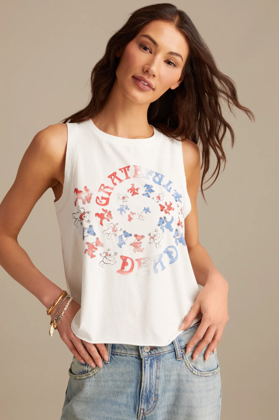 GRATEFUL DEAD BEAR HEAD SPIRAL TANK