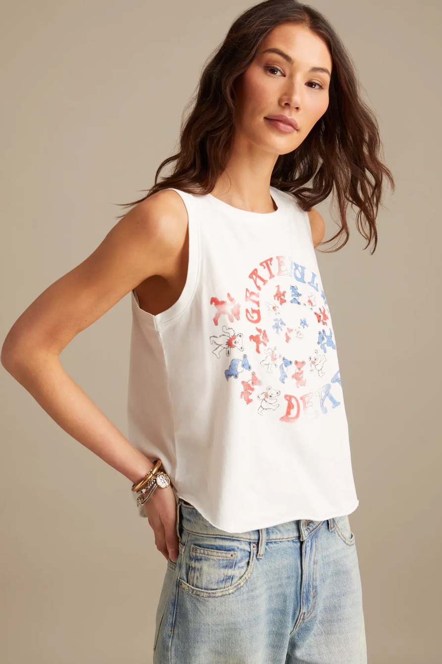 GRATEFUL DEAD BEAR HEAD SPIRAL TANK, image 4