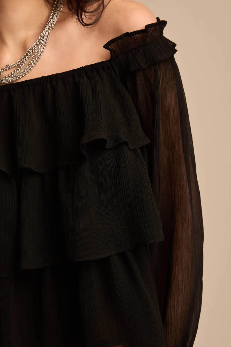 RUFFLE OFF THE SHOULDER TOP, image 3