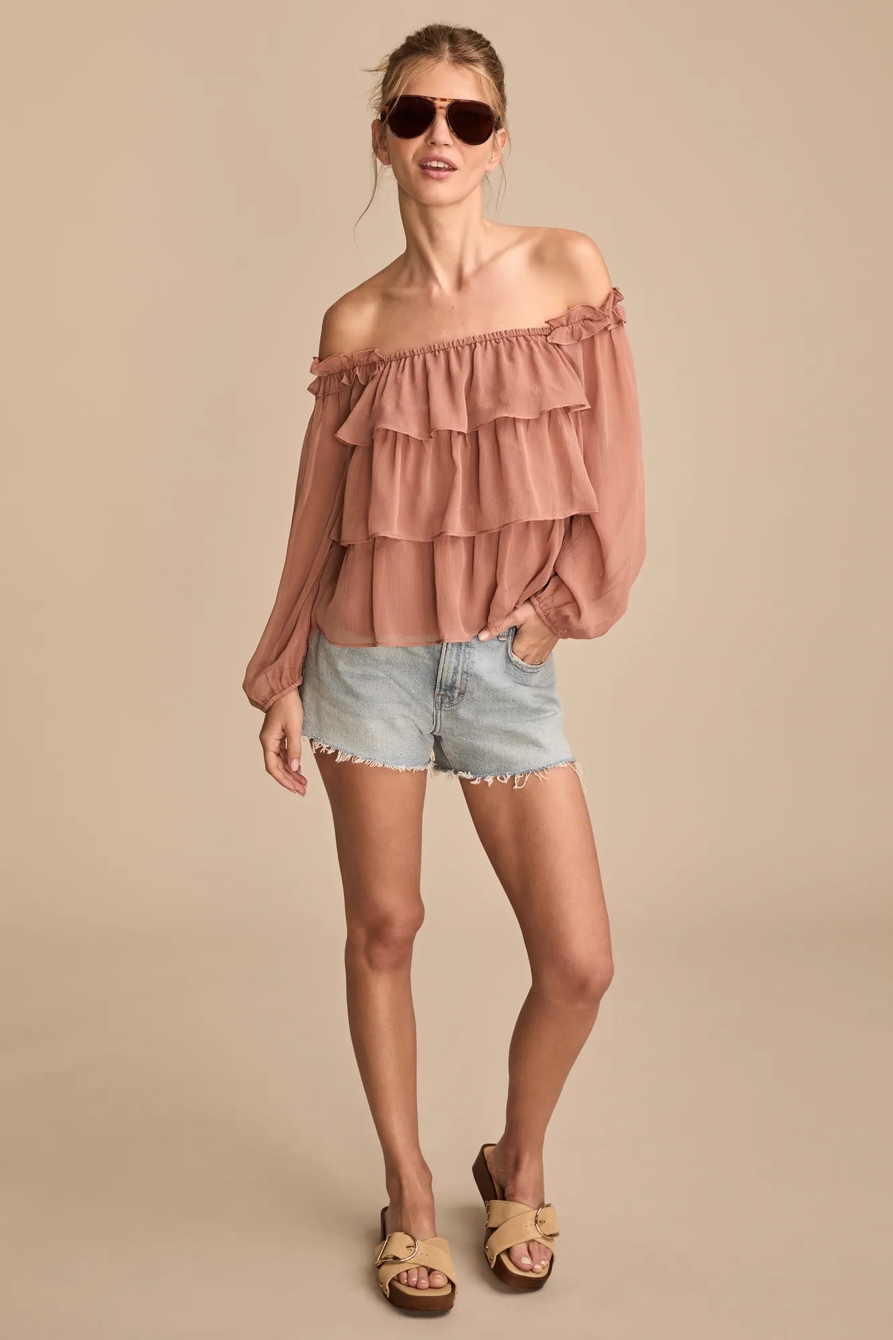 RUFFLE OFF THE SHOULDER TOP, image 2