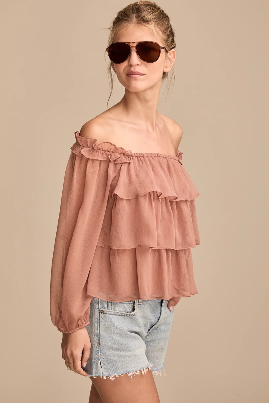 RUFFLE OFF THE SHOULDER TOP, image 4