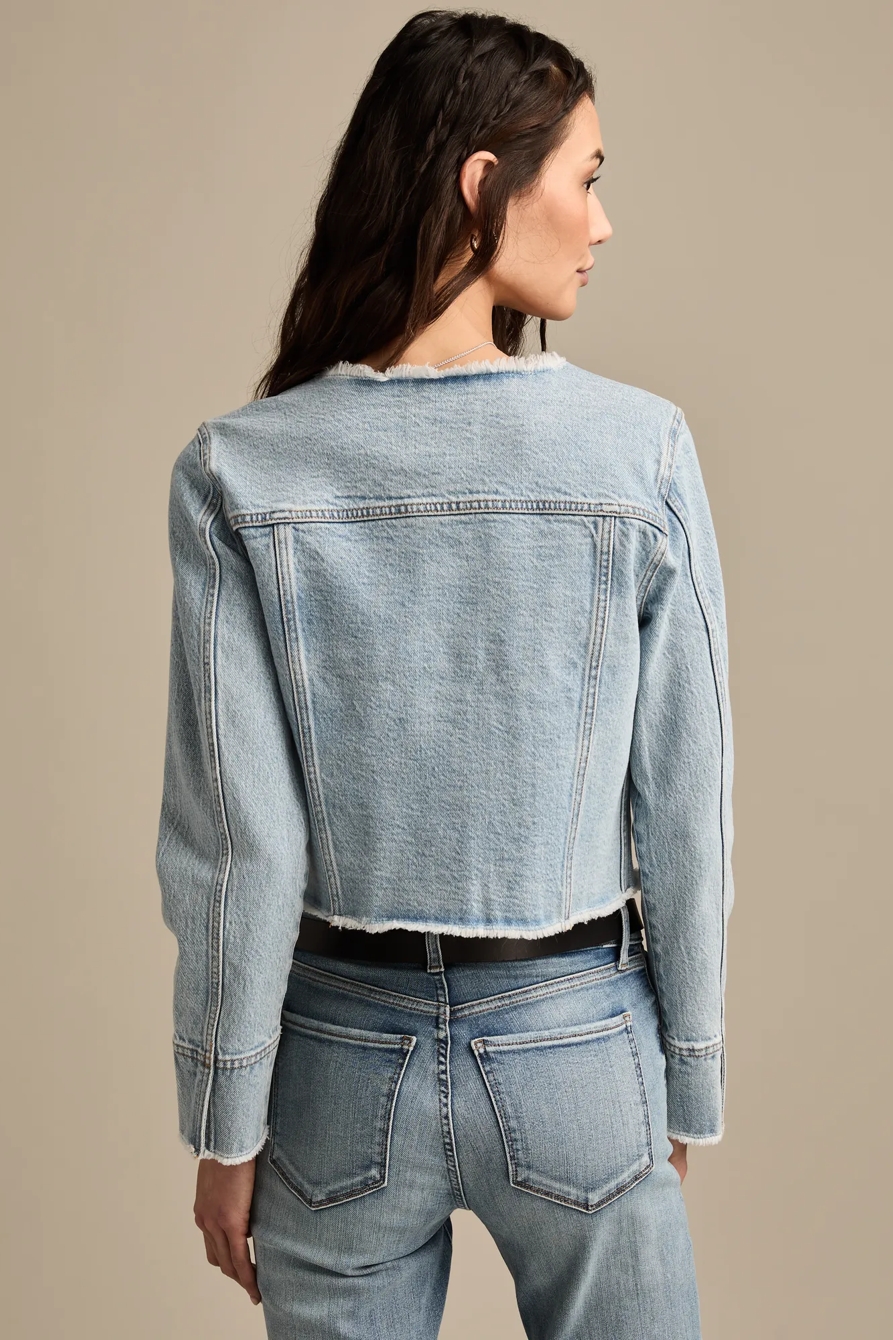 COLLARLESS CROPPED TRUCKER, image 5