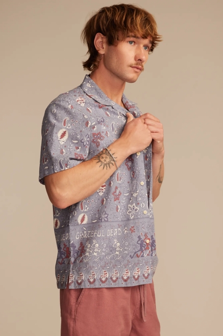 GRATEFUL DEAD ALL OVER PRINT SHORT SLEEVE CAMP COLLAR WOVEN, image 4