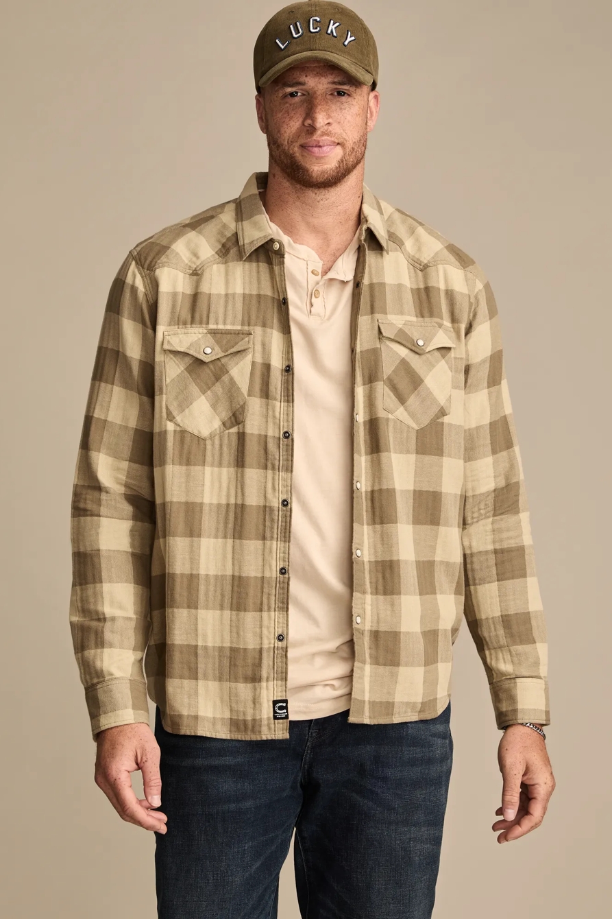 COLE HAUSER LONG SLEEVES DOUBLE WEAVE WESTERN SHIRT, image 1