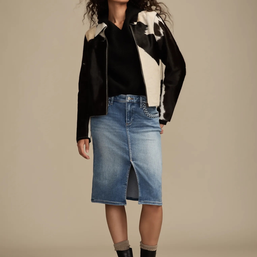 Lucky Brand Lucky Legend Denim Skirt – Women’s Clothing Outerwear Jean Denim Jackets