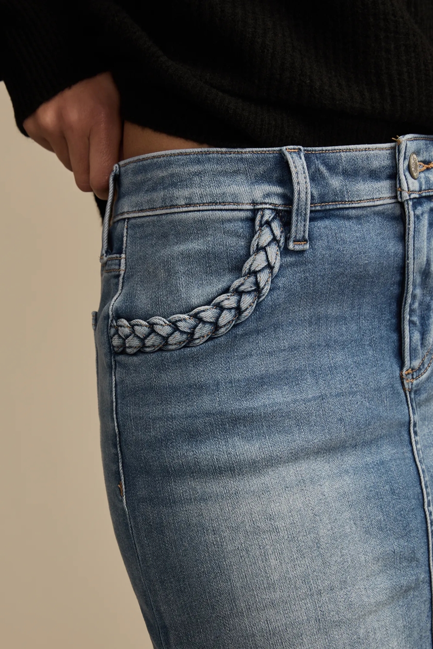 LUCKY LEGEND DENIM SKIRT, image 6