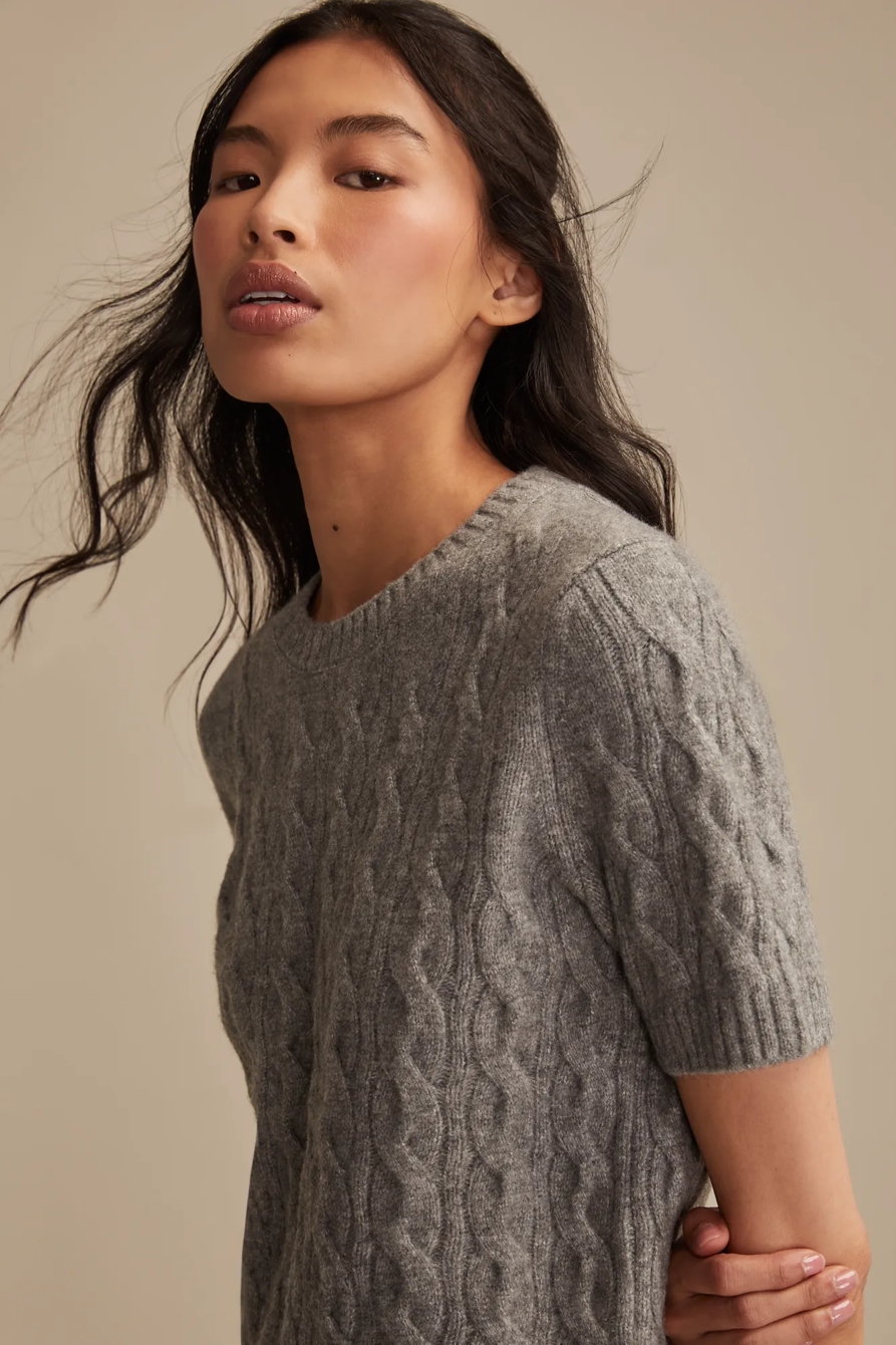 CLOUD SOFT CABLE SWEATER TEE, image 2
