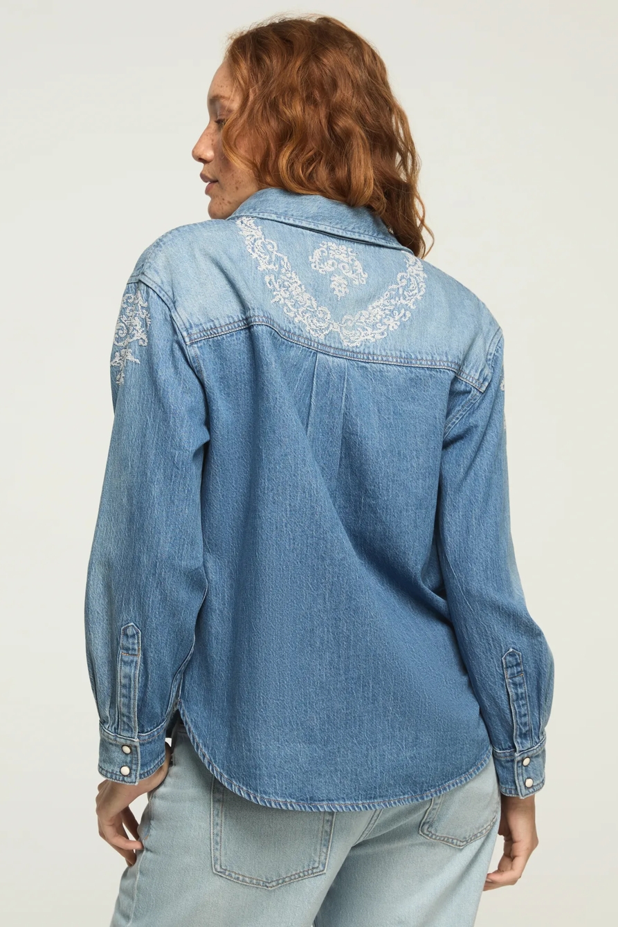 DENIM CROSS STITCH SHIRT, image 3