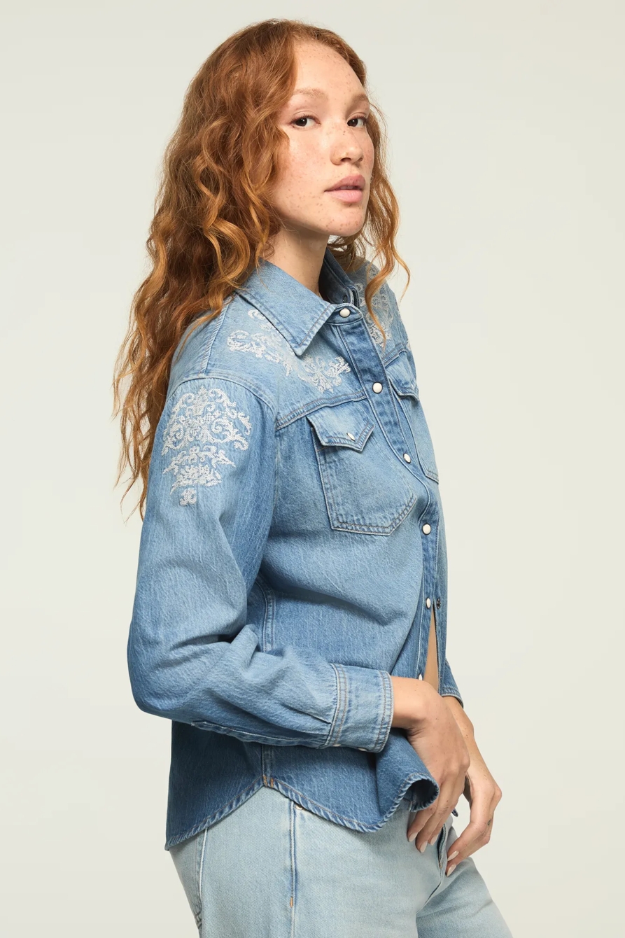 DENIM CROSS STITCH SHIRT, image 5