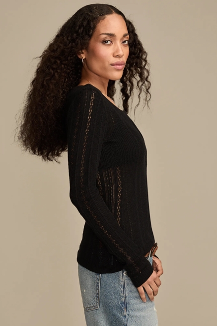 POINTELLE HENLEY SWEATER, image 4