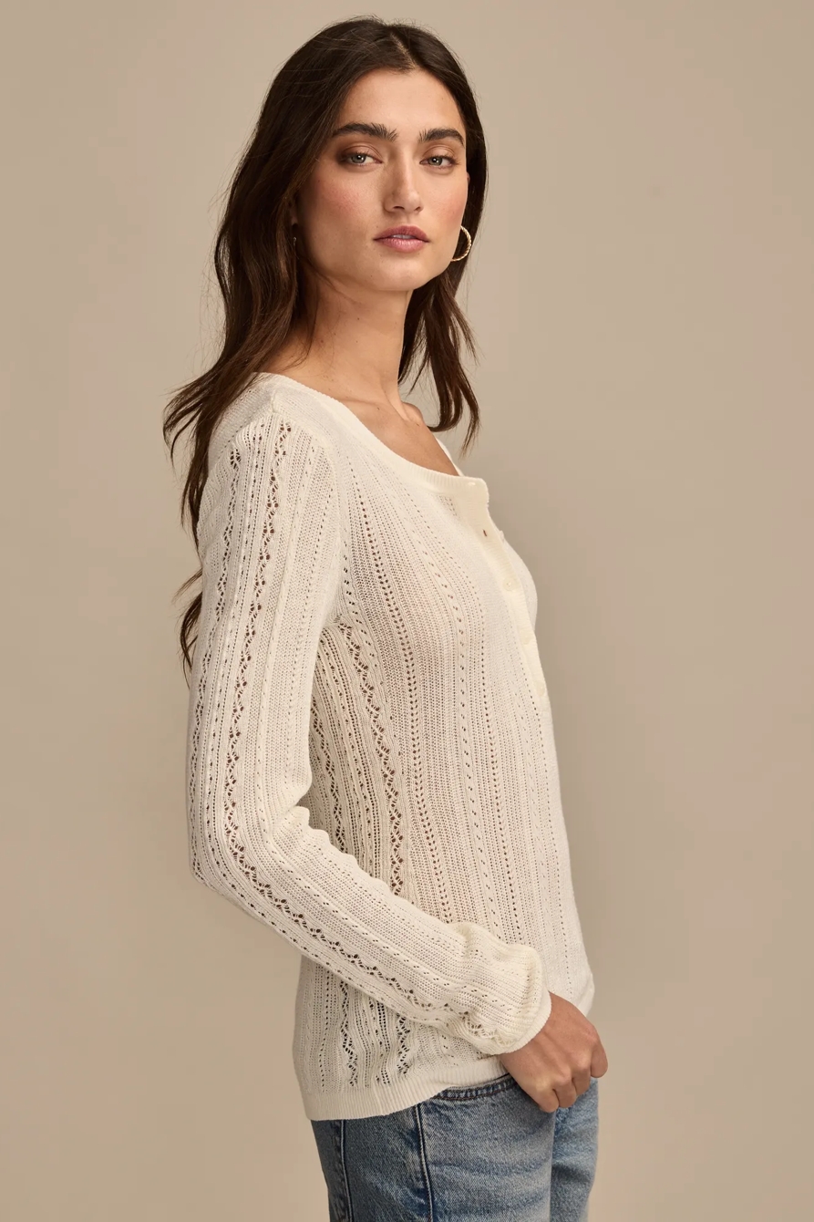 POINTELLE HENLEY SWEATER, image 4