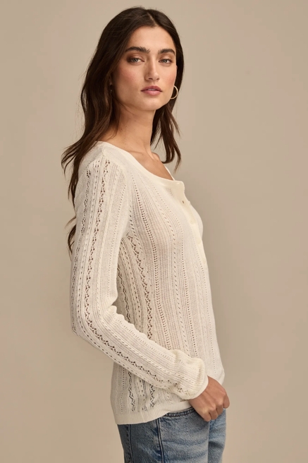 POINTELLE HENLEY SWEATER, image 4