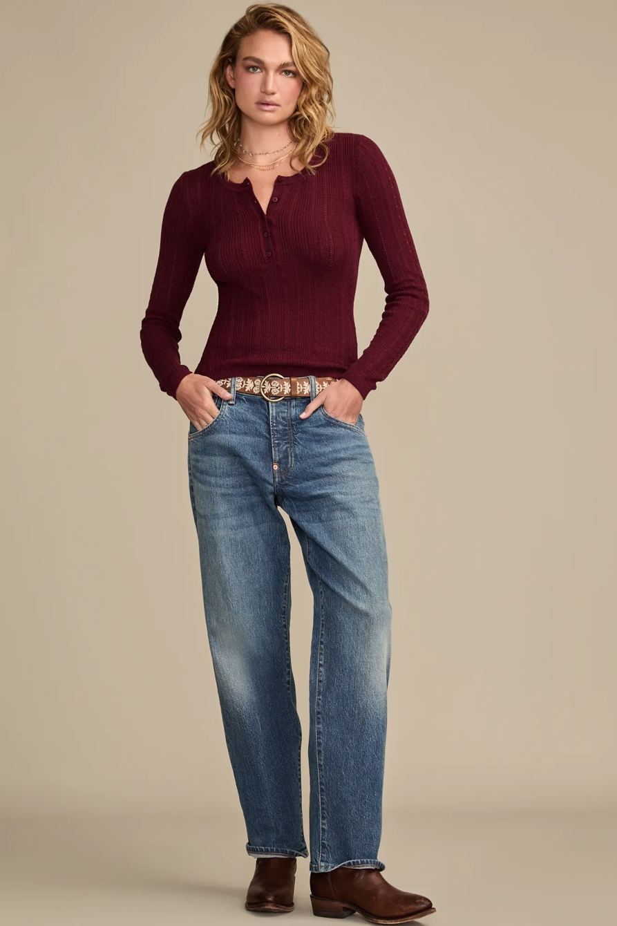 POINTELLE HENLEY SWEATER, image 5